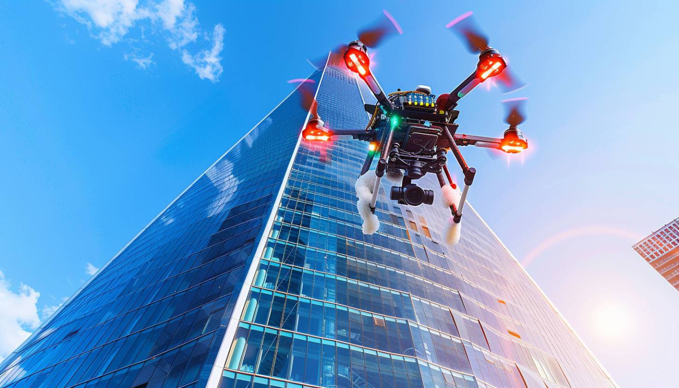 Comment le nettoyage par drone révolutionne l'entretien des bâtiments